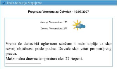 RTK prognoza vremena za 19-07-2007